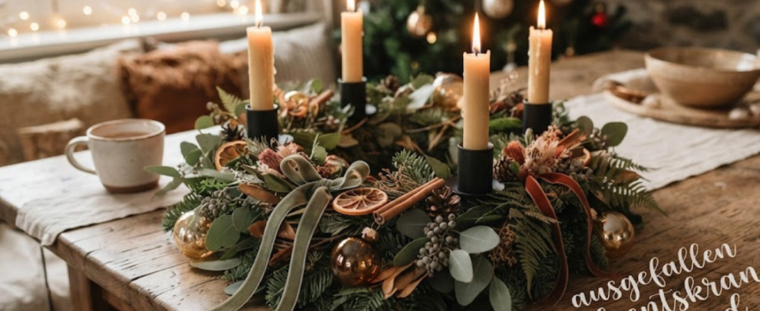Ausgefallen Adventskranz Trend: Die schönsten Ideen für eine moderne Weihnachtsdekoration